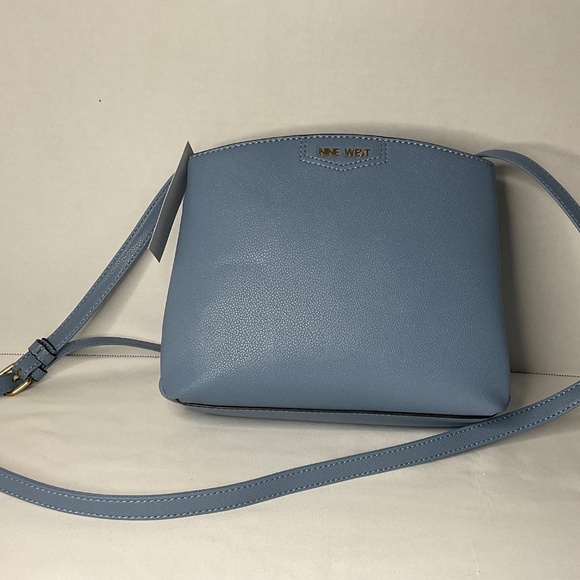 Nine West light blue leather cross body handbag - Picture 5 of 8